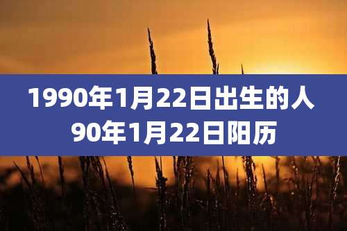 1990年1月22日出生的人 90年1月22日阳历