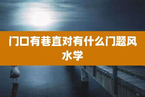 门口有巷直对有什么门题风水学