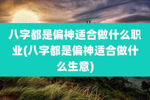 八字都是偏神适合做什么职业(八字都是偏神适合做什么生意)