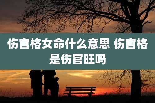 伤官格女命什么意思 伤官格是伤官旺吗