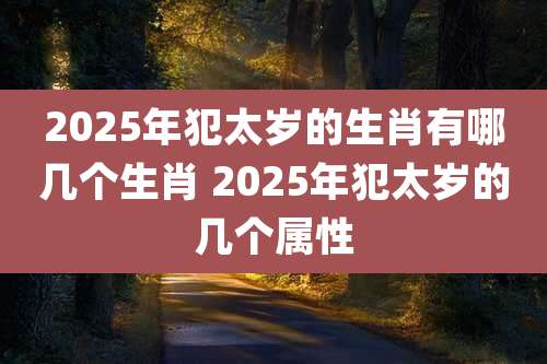 2025年犯太岁的生肖有哪几个生肖 2025年犯太岁的几个属性