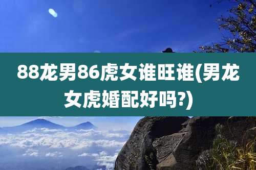 88龙男86虎女谁旺谁(男龙女虎婚配好吗?)
