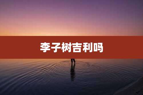 李子树吉利吗