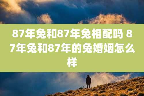 87年兔和87年兔相配吗 87年兔和87年的兔婚姻怎么样