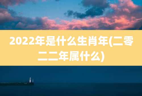 2022年是什么生肖年(二零二二年属什么)