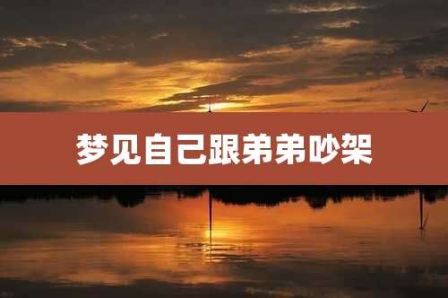 梦见自己跟弟弟吵架