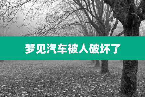 梦见汽车被人破坏了