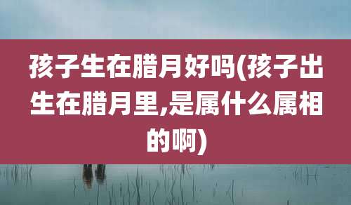 孩子生在腊月好吗(孩子出生在腊月里,是属什么属相的啊)