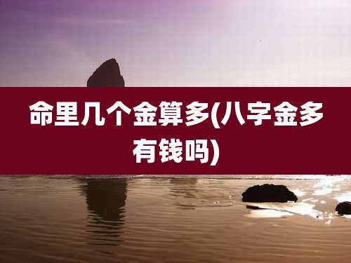 命里几个金算多(八字金多有钱吗)