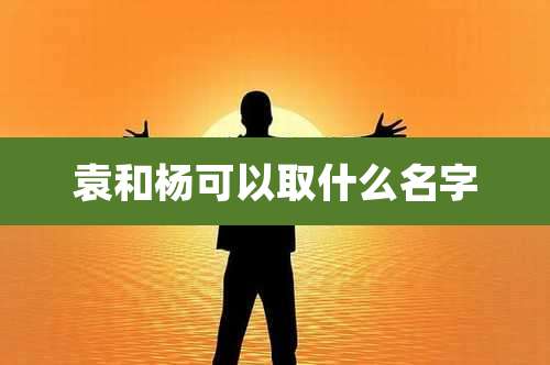 袁和杨可以取什么名字