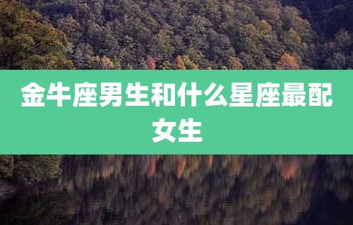 金牛座男生和什么星座最配女生