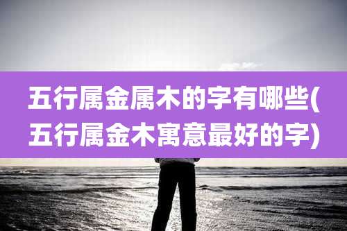 五行属金属木的字有哪些(五行属金木寓意最好的字)