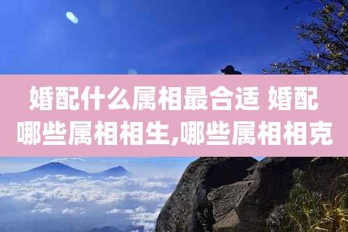 婚配什么属相最合适 婚配哪些属相相生,哪些属相相克