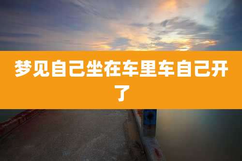 梦见自己坐在车里车自己开了