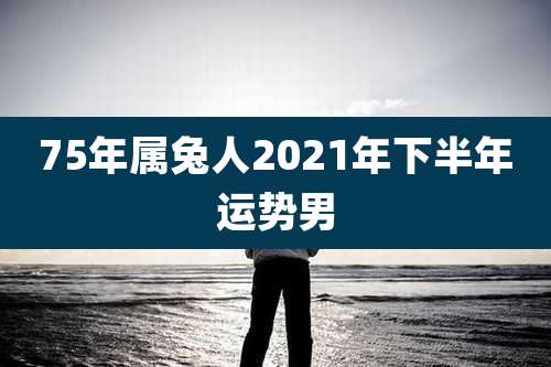 75年属兔人2021年下半年运势男