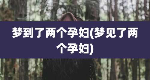 梦到了两个孕妇(梦见了两个孕妇)