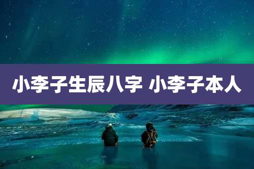 小李子生辰八字 小李子本人