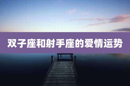 双子座和射手座的爱情运势