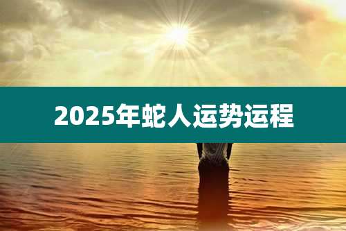 2025年蛇人运势运程