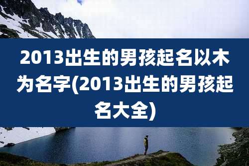 2013出生的男孩起名以木为名字(2013出生的男孩起名大全)