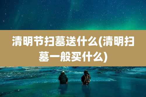 清明节扫墓送什么(清明扫墓一般买什么)