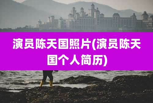 演员陈天国照片(演员陈天国个人简历)