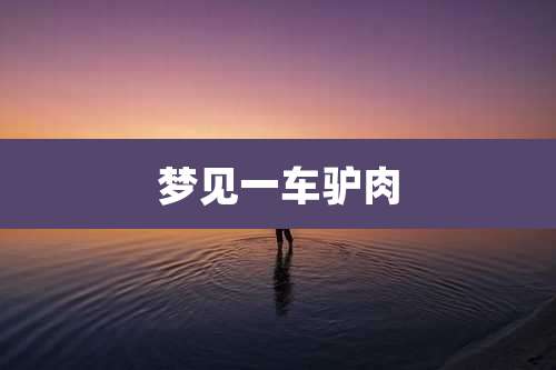 梦见一车驴肉
