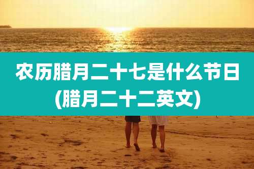 农历腊月二十七是什么节日(腊月二十二英文)
