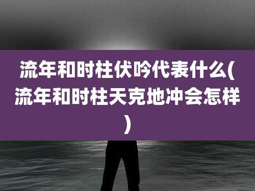 流年和时柱伏吟代表什么(流年和时柱天克地冲会怎样)