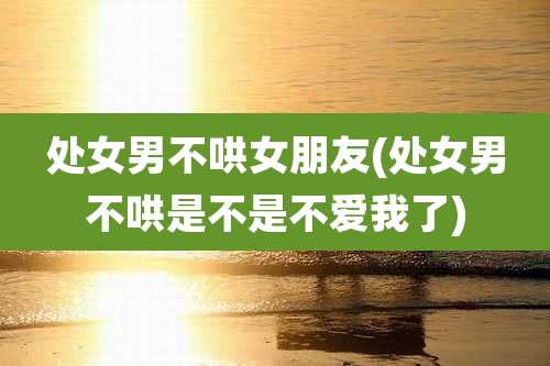 处女男不哄女朋友(处女男不哄是不是不爱我了)