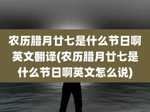 农历腊月廿七是什么节日啊英文翻译(农历腊月廿七是什么节日啊英文怎么说)