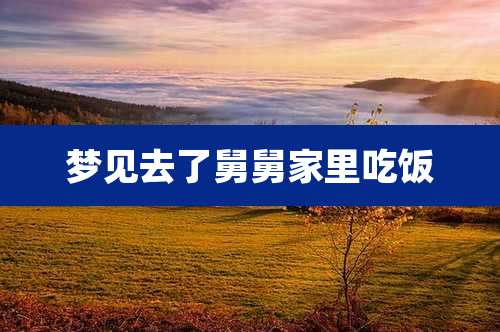 梦见去了舅舅家里吃饭