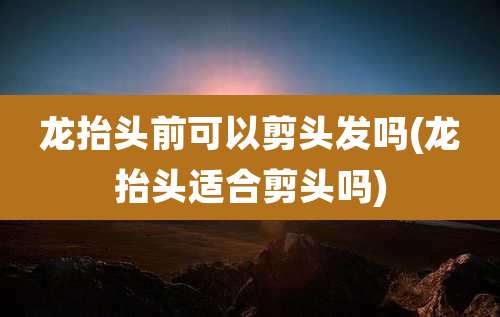 龙抬头前可以剪头发吗(龙抬头适合剪头吗)