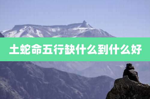 土蛇命五行缺什么到什么好