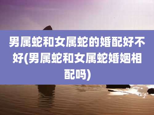 男属蛇和女属蛇的婚配好不好(男属蛇和女属蛇婚姻相配吗)