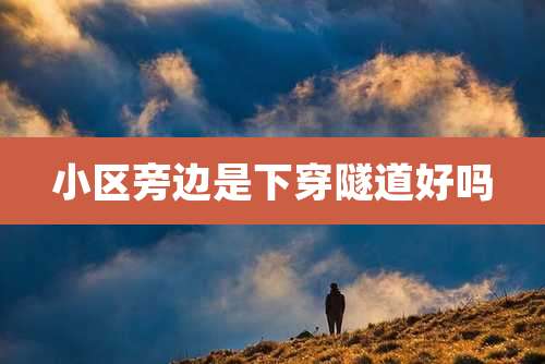 小区旁边是下穿隧道好吗