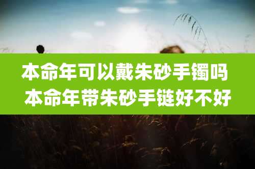 本命年可以戴朱砂手镯吗 本命年带朱砂手链好不好