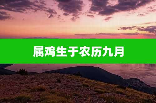 属鸡生于农历九月