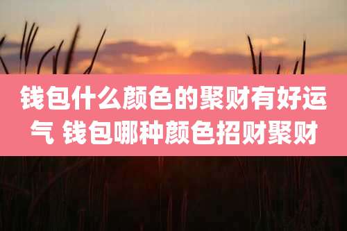 钱包什么颜色的聚财有好运气 钱包哪种颜色招财聚财