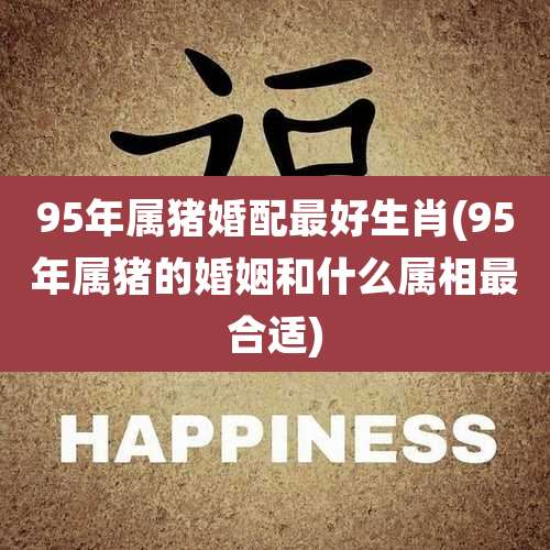 95年属猪婚配最好生肖(95年属猪的婚姻和什么属相最合适)
