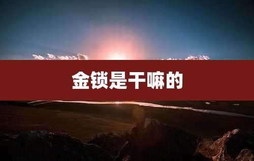 金锁是干嘛的