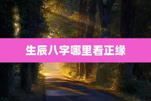 生辰八字哪里看正缘