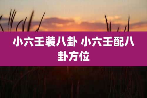 小六壬装八卦 小六壬配八卦方位
