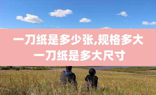 一刀纸是多少张,规格多大 一刀纸是多大尺寸