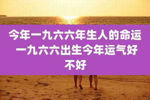 今年一九六六年生人的命运 一九六六出生今年运气好不好