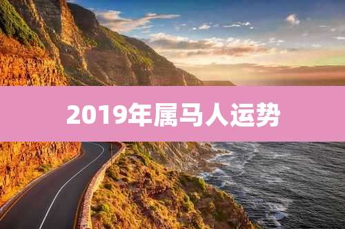 2019年属马人运势