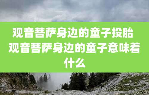 观音菩萨身边的童子投胎 观音菩萨身边的童子意味着什么