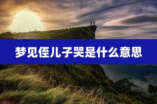 梦见侄儿子哭是什么意思