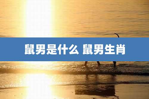 鼠男是什么 鼠男生肖