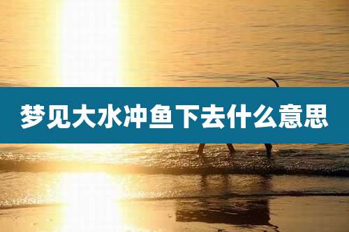 梦见大水冲鱼下去什么意思